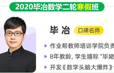 2020作业帮毕治数学清北冲顶班高考数学二轮复习寒假班视频课程含讲义百度云网盘下载