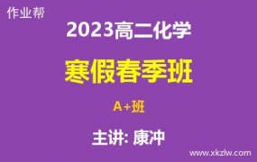 2023高二康冲化学寒假春季A+班网课视频资料百度云网盘下载