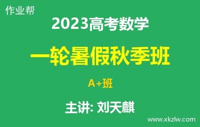 2023高考刘天麒数学一轮复习暑假秋季A+班网课视频资料百度云网盘下载