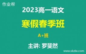 2023高一罗斐然语文寒假春季A+班网课视频资料百度云网盘下载